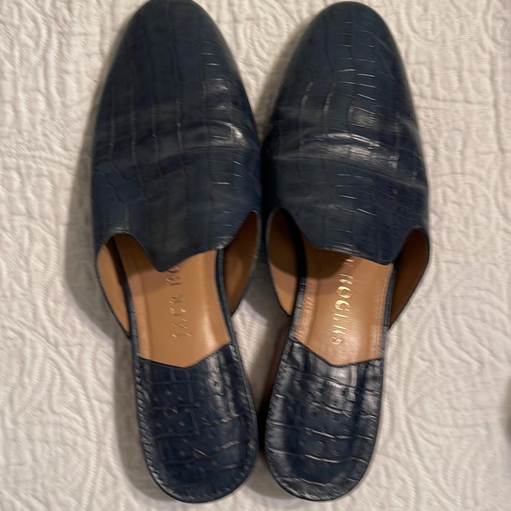 EUC Jack Roger’s Navy blue leather mules. Size 10